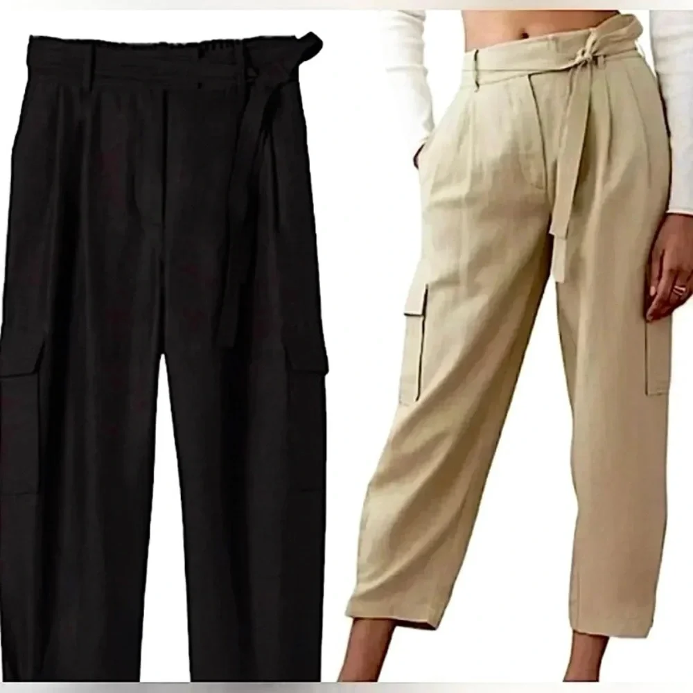 Aritzia Wilfred Straight Cargo Pants Size 2 Kafka Utility Black Like New